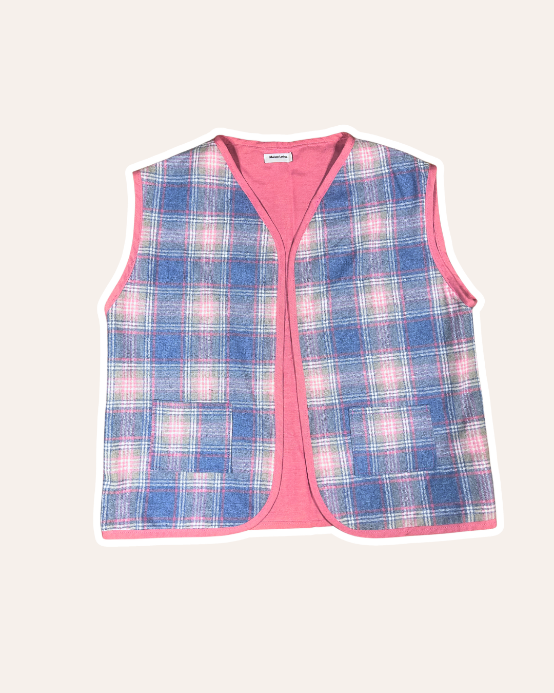 Gilet Manuela - Vichy rose (non réversible)