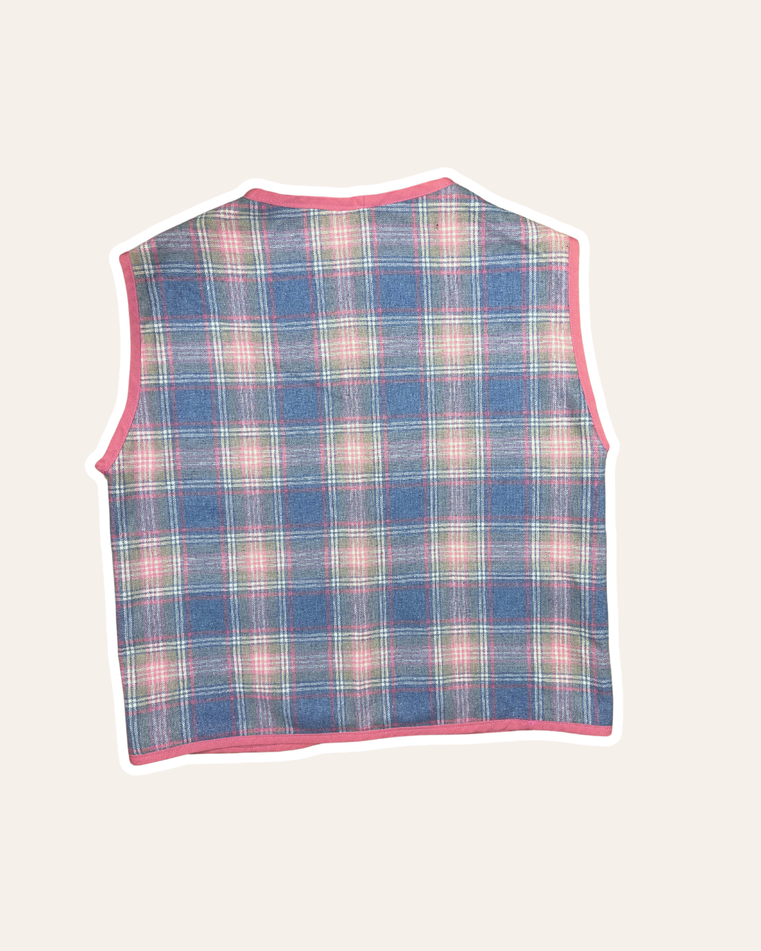 Gilet Manuela - Vichy rose (non réversible)