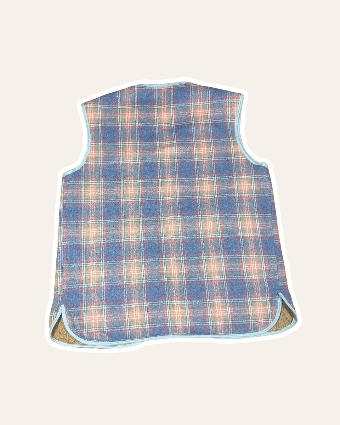 Gilet Manuela - Vichy bleu (non réversible)