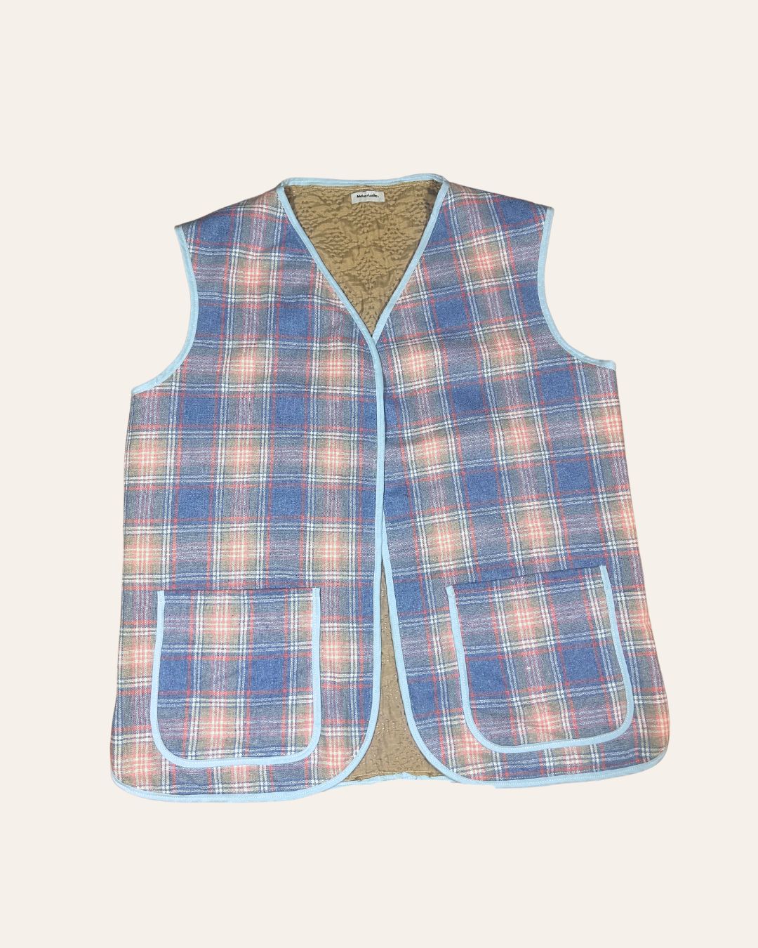 Gilet Manuela - Vichy bleu (non réversible)