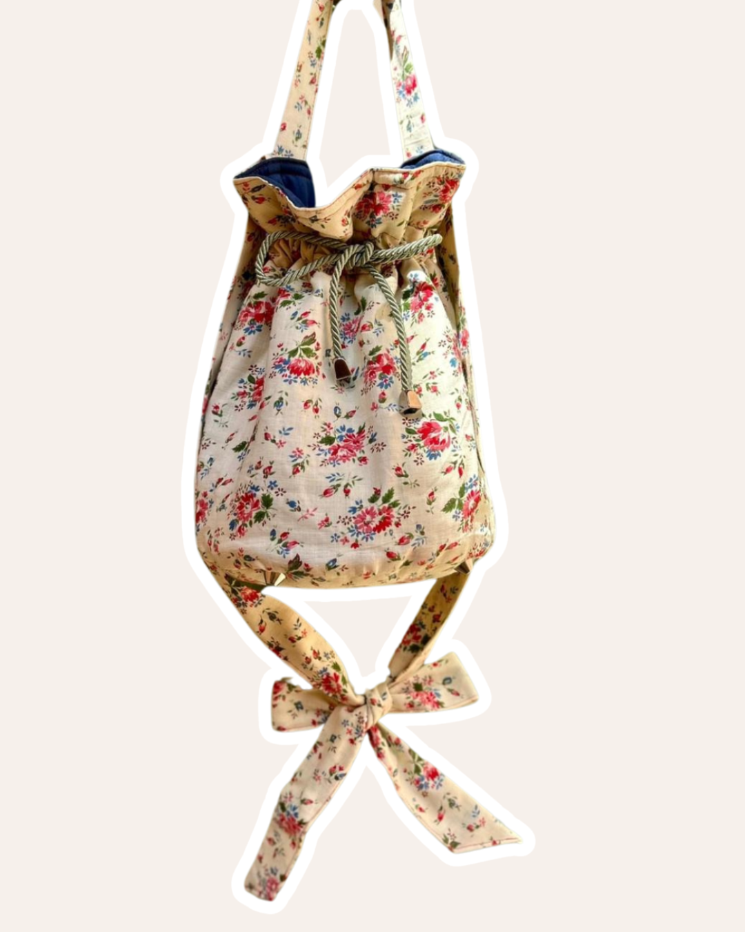Sac Gilda - jaune pâle fleuri