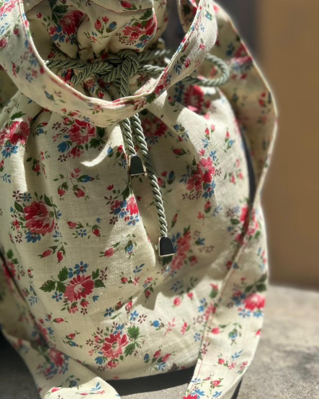 Sac Gilda - jaune pâle fleuri