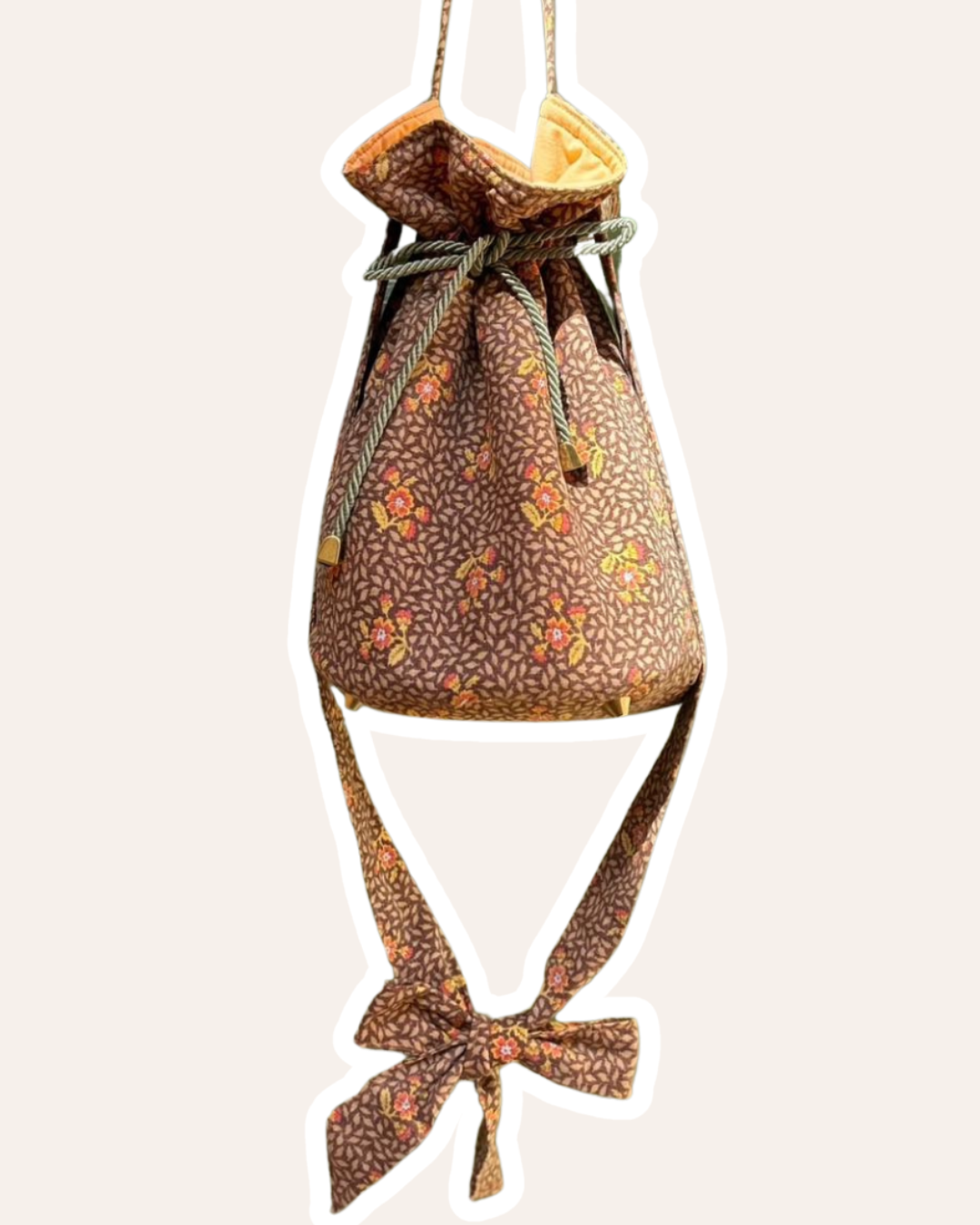 Sac Gilda - marron fleuri