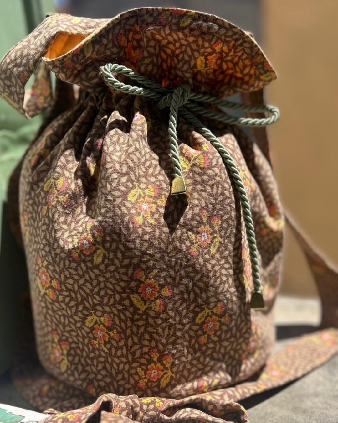 Sac Gilda - marron fleuri