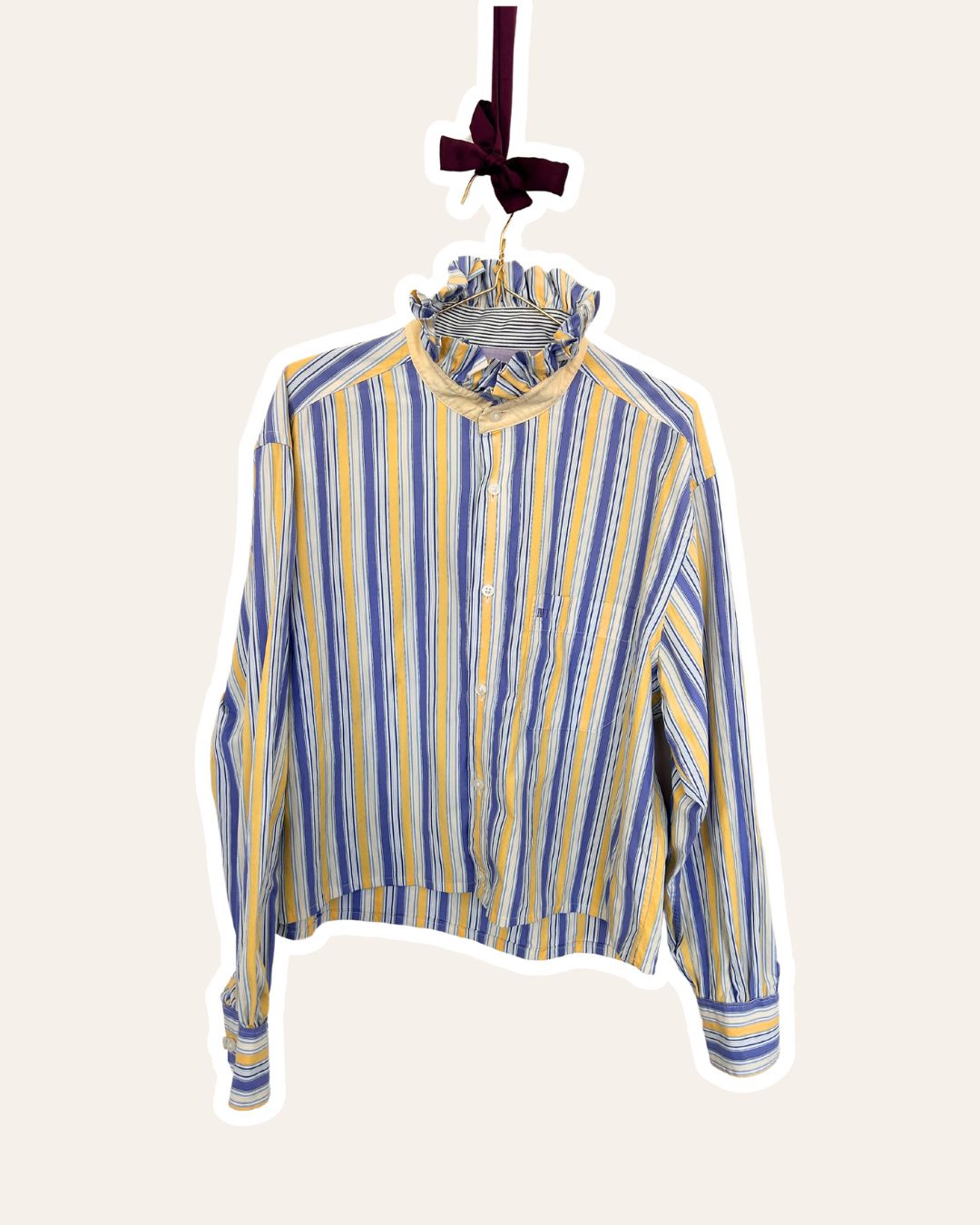 Chemise Athena - Rayures bleu et jaune