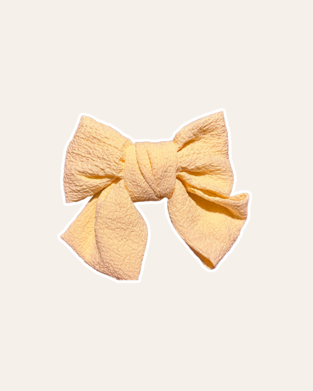 Barrette Catogan - Jaune matelassé