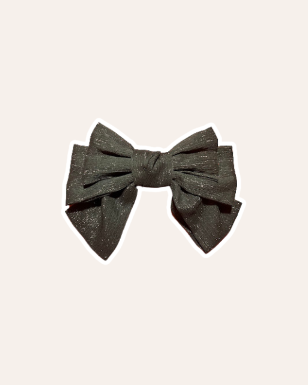 Barrette Catogan - Noir brillant