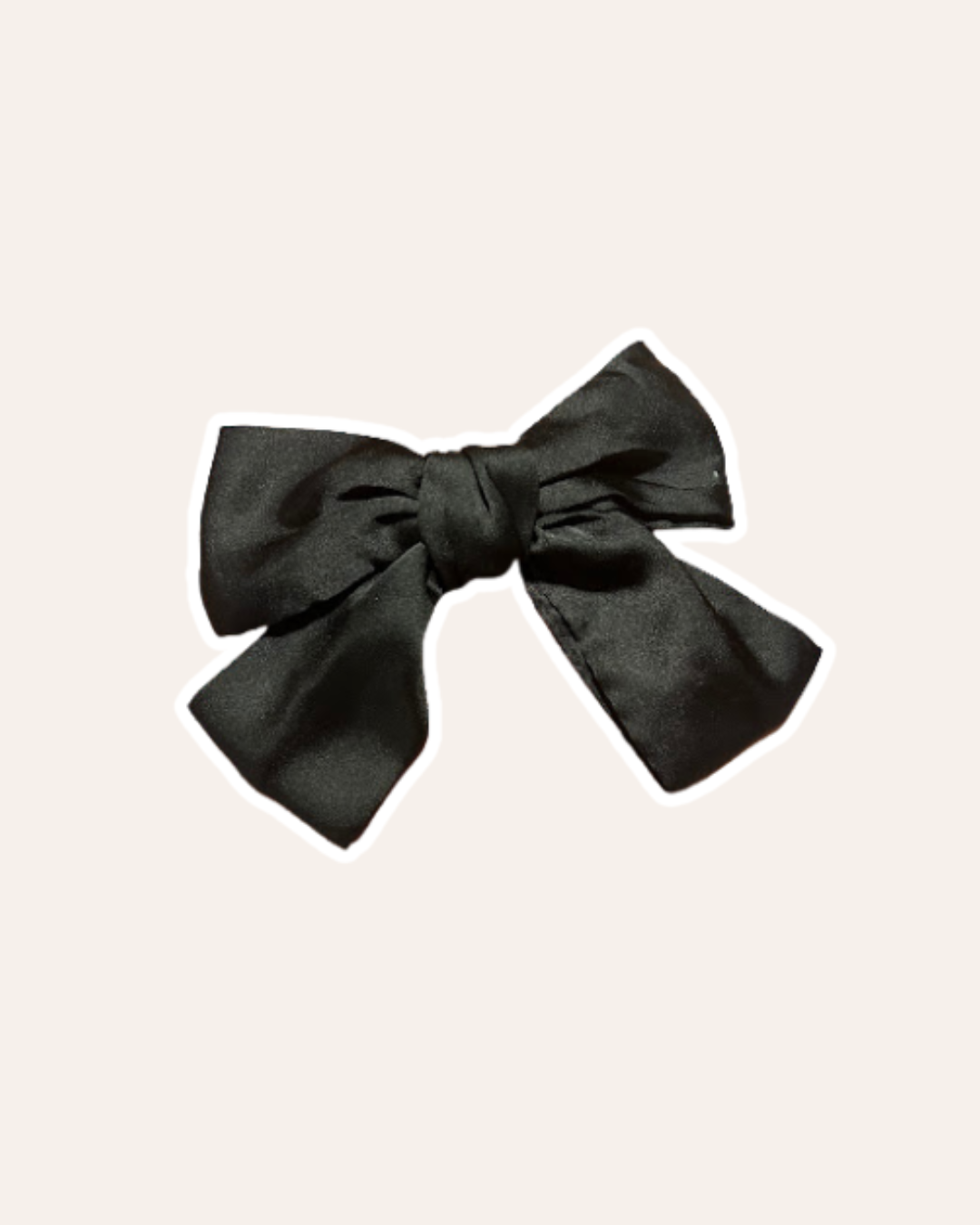 Barrette Catogan - Noir satin