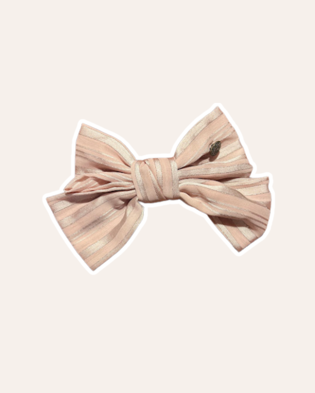Barrette Catogan - Rose rayé