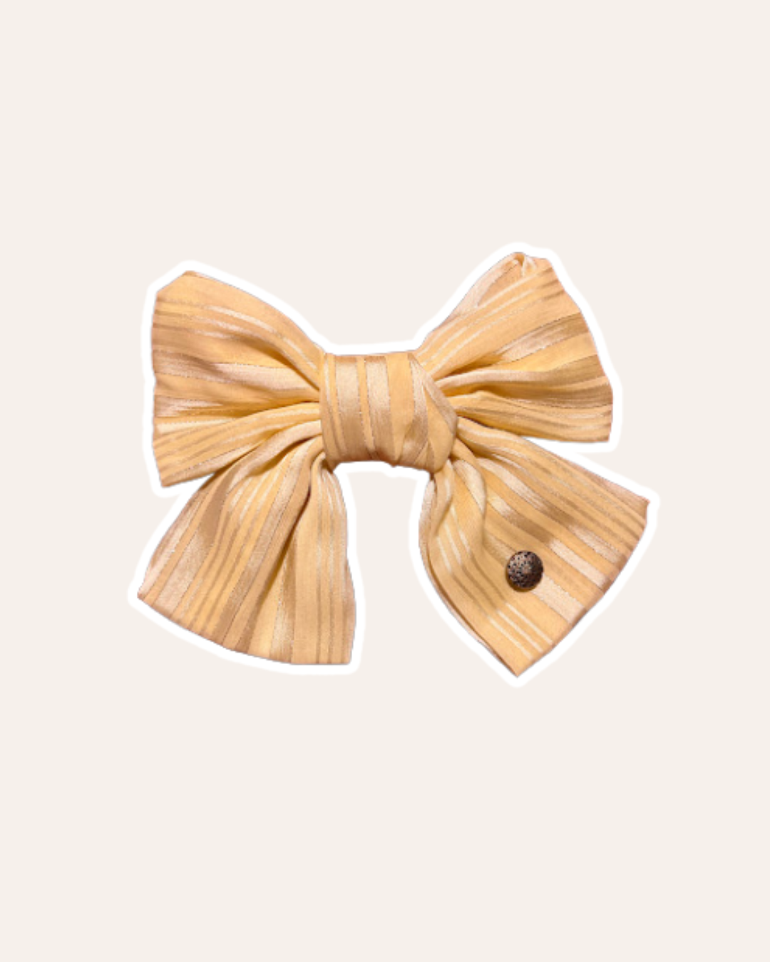 Barrette Catogan - Jaune rayé