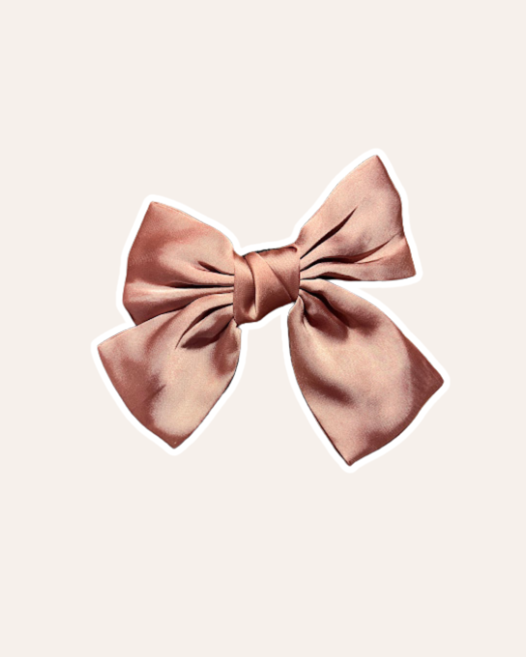 Barrette Catogan - Rose satin