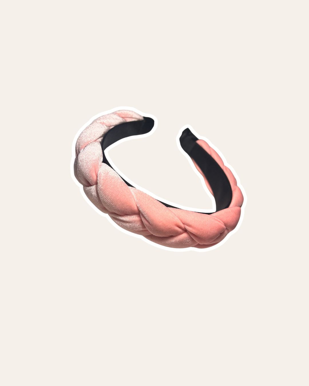 Diadème - Velours rose pastel