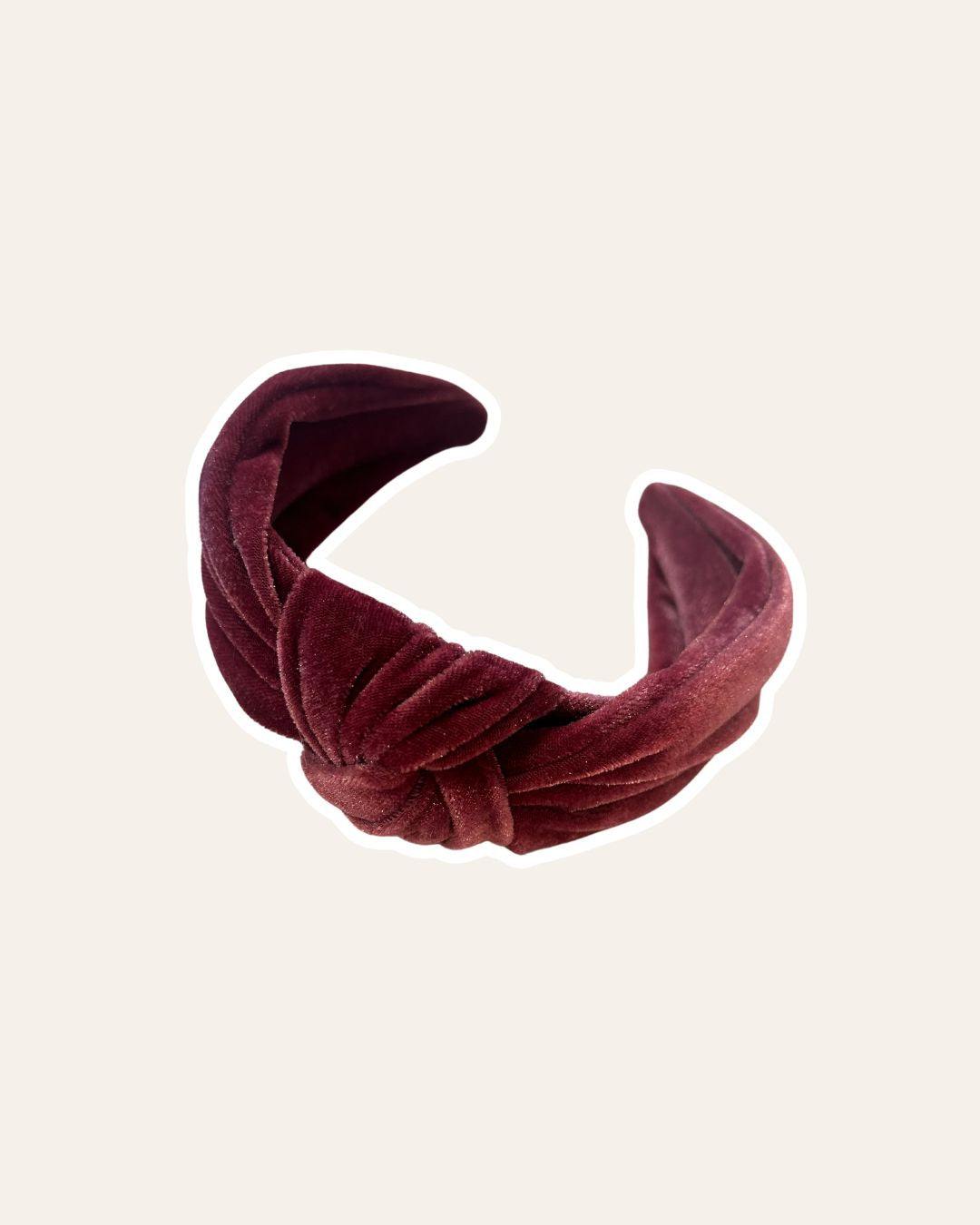 Diadème - Velours rose framboise