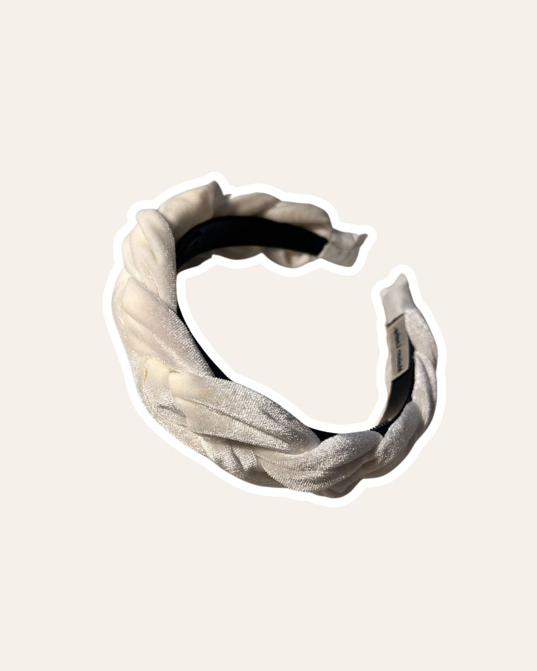 Diadème - Velours blanc