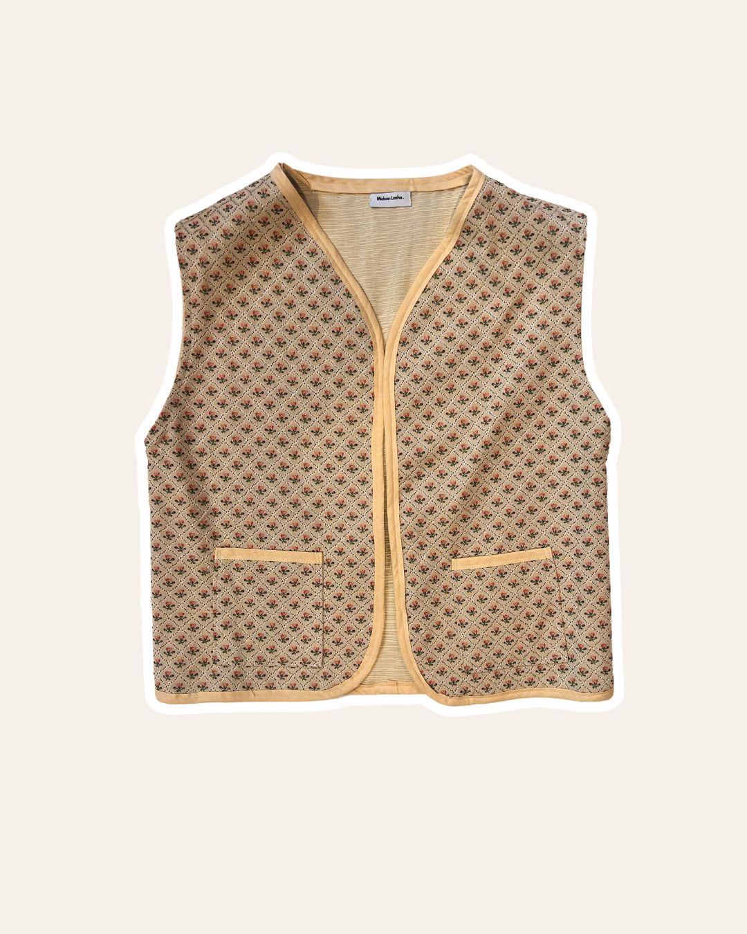Gilet Manuela - Beige fleuri (non réversible)