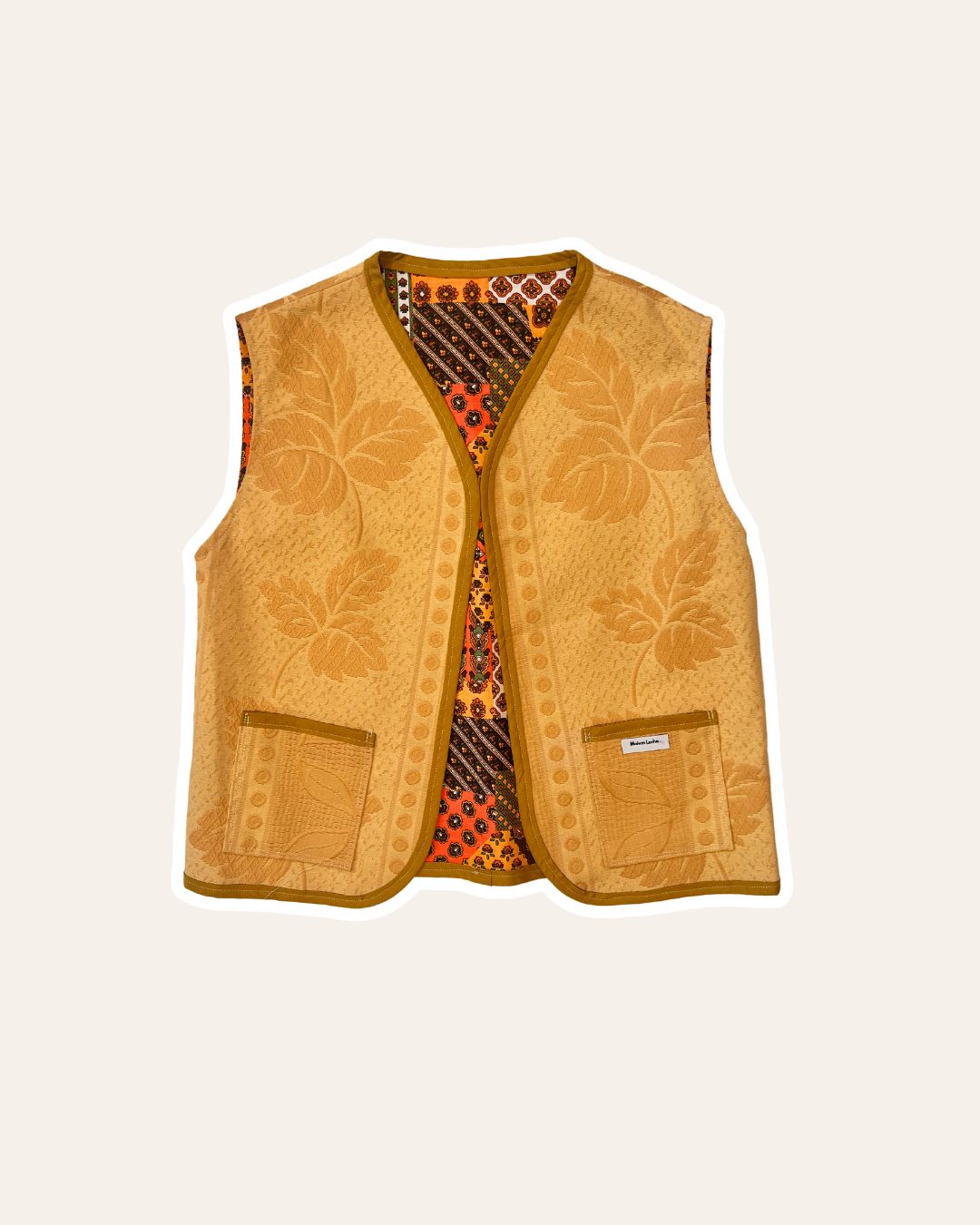 Gilet réversible Manuela - Ornement jaune