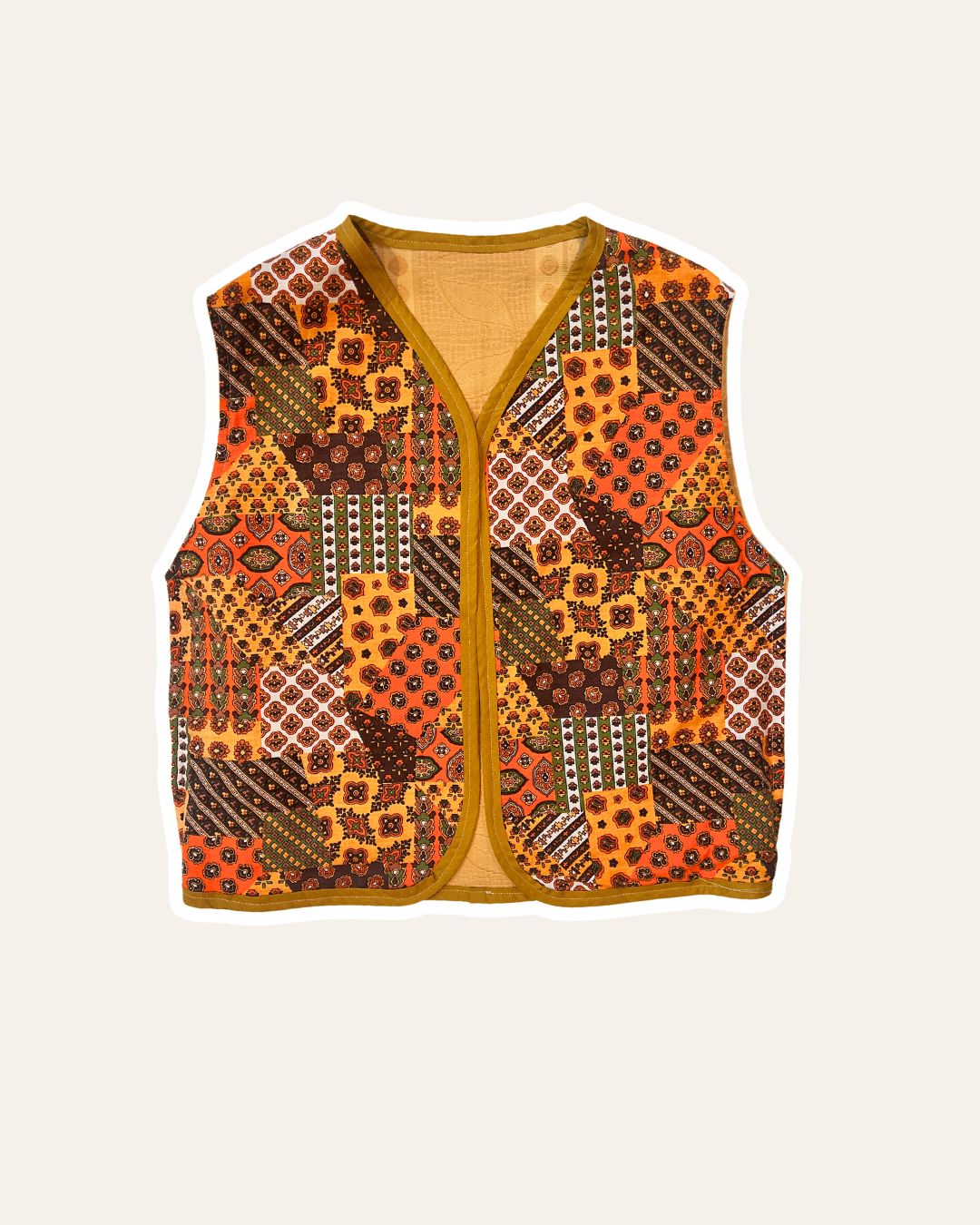 Gilet réversible Manuela - Ornement jaune