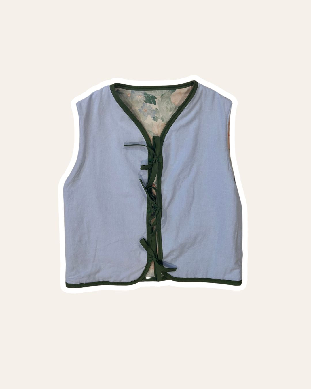 Gilet Manuela réversible - Bleu floral