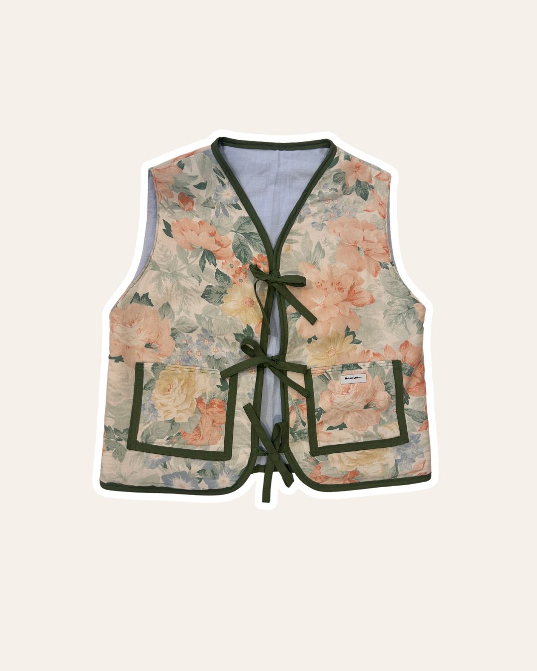 Gilet Manuela réversible - Bleu floral
