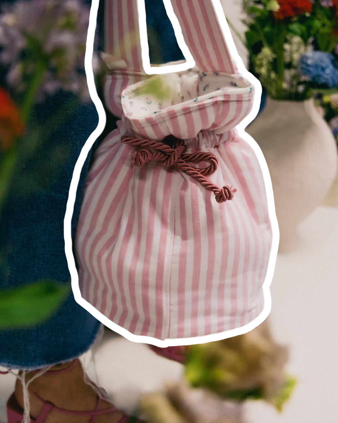 Sac Gilda - rose et blanc