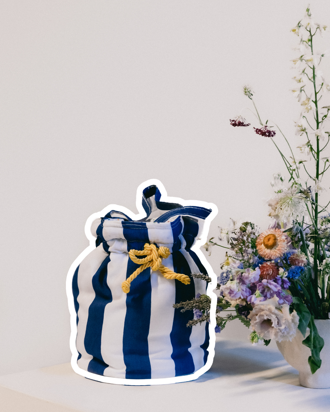 Sac Gilda - rayé bleu et blanc