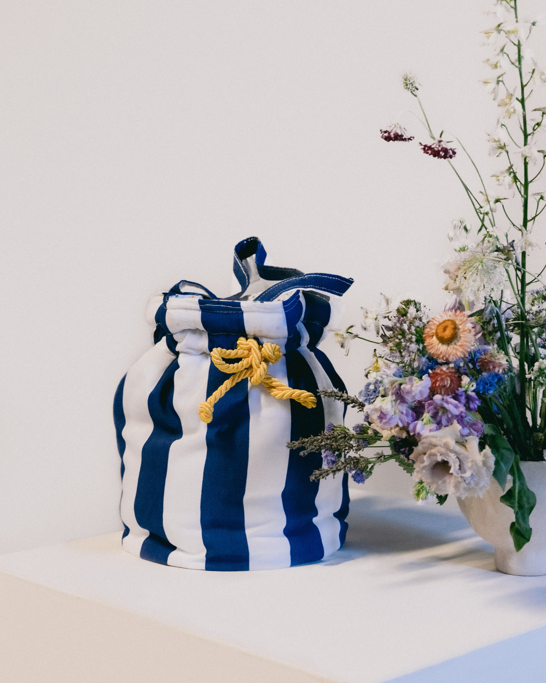 Sac Gilda - rayé bleu et blanc