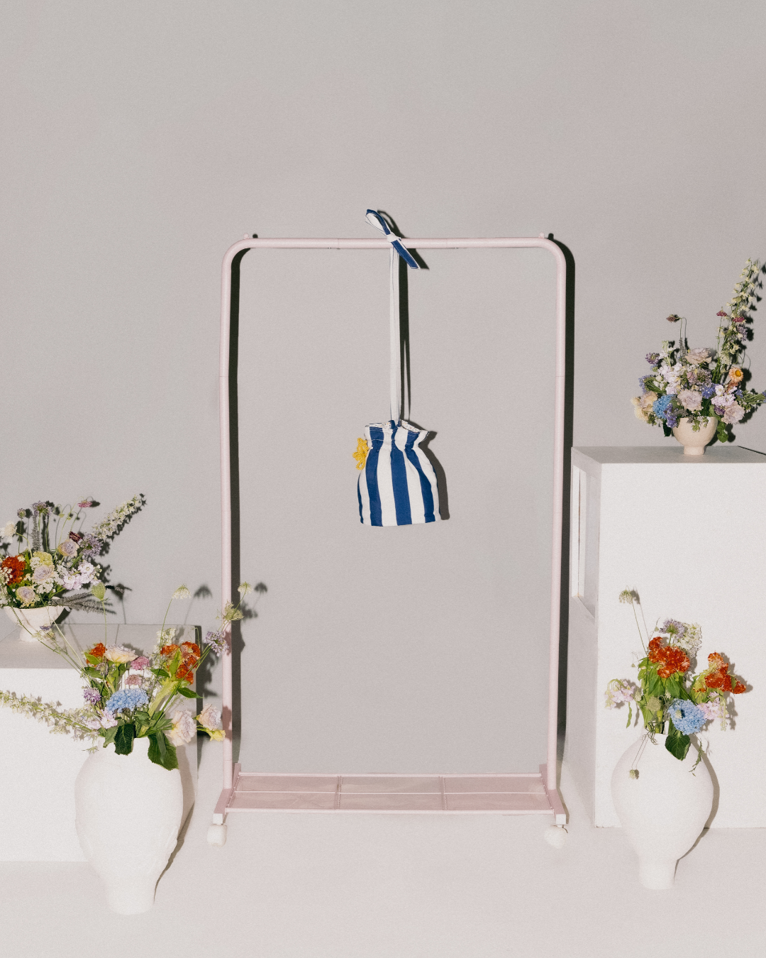 Sac Gilda - rayé bleu et blanc