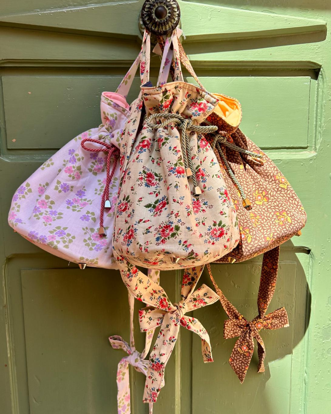 Sac Gilda - jaune pâle fleuri